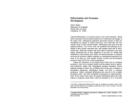 Deforestation and Economie Development