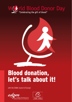 Blood donation, let`s talk about it!