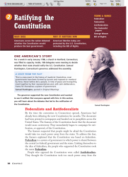 2 Ratifying the Constitution Ratifying the Constitution