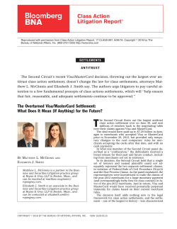 The Overturned Visa/MasterCard Settlement: What Does It Mean