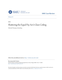 Shattering the Equal Pay Act`s Glass Ceiling