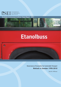 Biofuels in Sweden 1990-2010 - Stockholm Environment Institute