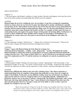 Study Guide: Black Boy (Richard Wright)