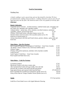 Food for Entertaining