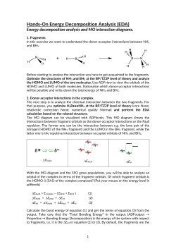 Hands-On Energy Decomposition Analysis (EDA)