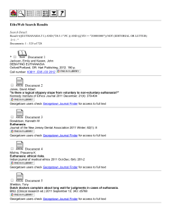 Euthanasia - Bioethics Research Library