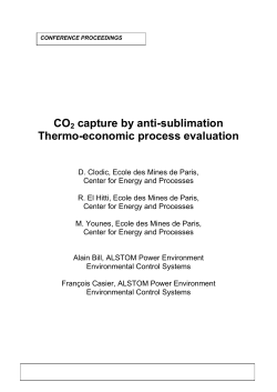 CO2 capture by anti-sublimation Thermo