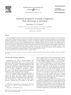 Historical prospective of human cytogenetics: from microscope to