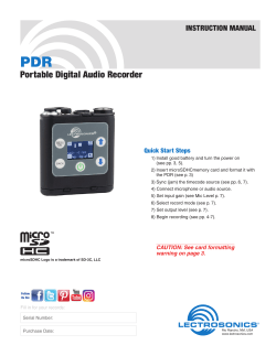 PDR Manual - Lectrosonics.com