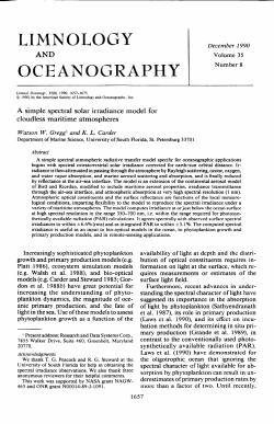 GREGG, WATSON W., AND K. L. CARDER. A simple spectral solar