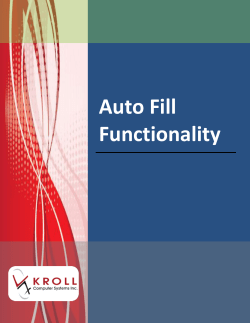 Auto Fill Functionality