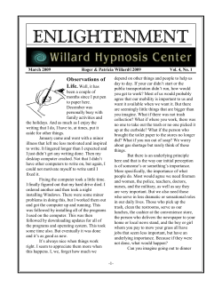 ENLIGHTENMENT - Willard Hypnosis Center