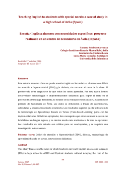 Teaching English to students with special needs: a case of