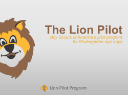 The Lion Pilot - Sign Up 4 Scouting