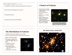 The Distribution of Galaxies Clusters of Galaxies