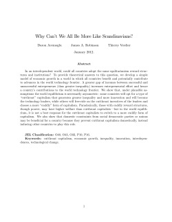 Why Can`t We All Be More Like Scandinavians?