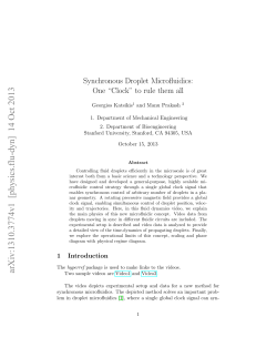 Synchronous Droplet Microfluidics: One" Clock" to rule them all