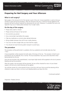 Preparing for Nail Surgery and Your Aftercare