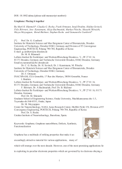 1 DOI: 10.1002/adma.((please add manuscript number)) Graphene