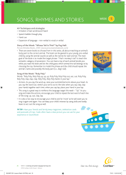 songs, rhymes and stories