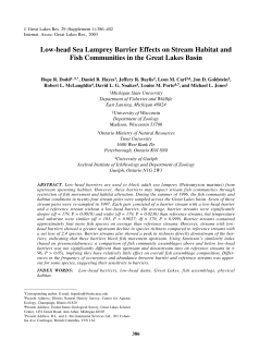 Low-head Sea Lamprey Barrier Effects on Stream Habitat and Fish