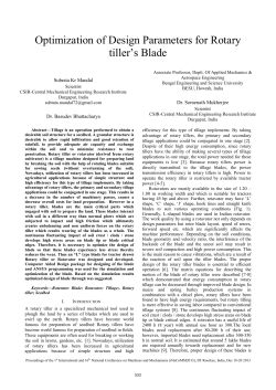 Optimization of Design Parameters for Rotary tiller`s Blade