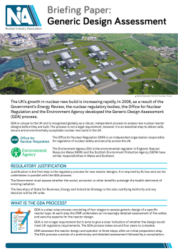 Briefing Paper: Generic Design Assessment