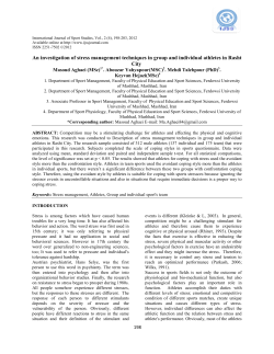 Fulltext - International Journal of Sport Studies