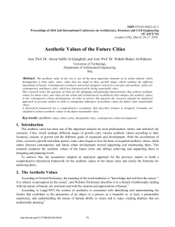 Aesthetic Values of the Future Cities