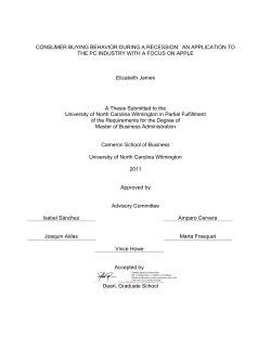 CONSUMER BUYING BEHAVIOR DURING A RECESSION: AN