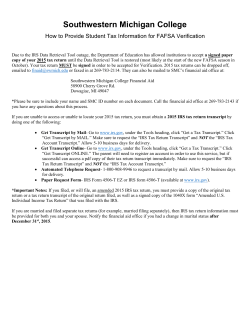 Tax Filer - Southwestern Michigan College