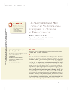 Thermodynamics and Mass Transport in