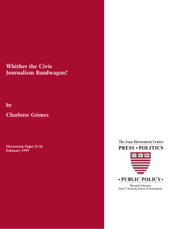 Civic Journalism - Shorenstein Center