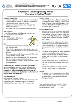 Cholesterol Lowering Dietary Advice - PIL