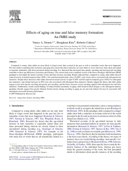 Effects of aging on true and false memory formation: An fMRI study