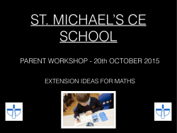 Parent Workshop Exam Technique and Maths