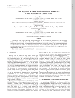 New Approach to Study Non-Gravitational Motion of a Comet