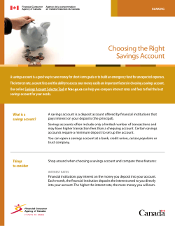 Choosing the Right Savings Account