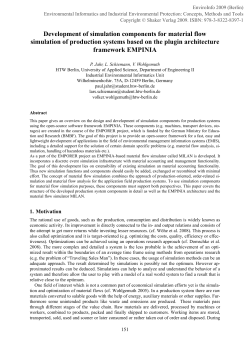 Development of simulation components for material flow