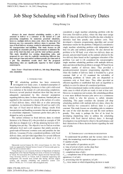 Job Shop Scheduling with Fixed Delivery Dates