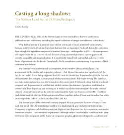 Casting a long shadow - South African History Online