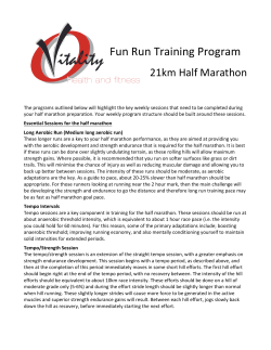 21km Half Marathon Training Program