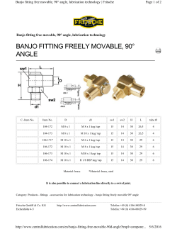 banjo fitting freely movable, 90&deg; angle