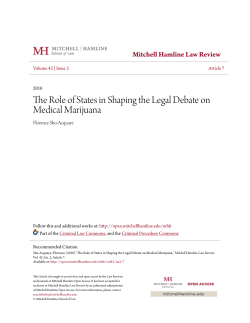 The Role of States in Shaping the Legal Debate on Medical Marijuana