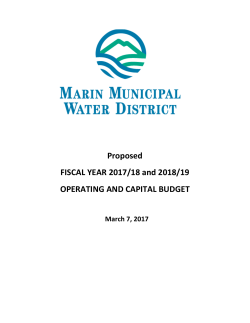 Proposed Operating and Capital Budget for Fiscal Years 2017