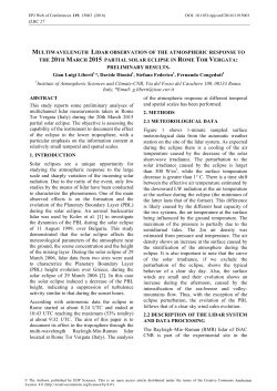 Multiwavelength Lidar Observation of the Atmospheric Response to