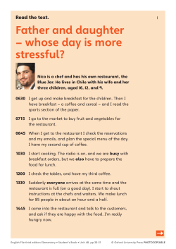 Father and daughter &ndash; whose day is more stressful?