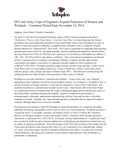 EPA and Army Corps of Engineers Expand Protection of Streams