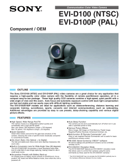 EVI-D100 - Sony | Broadcast