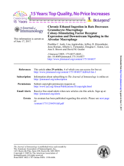 Alveolar Macrophage Expression and Downstream Signaling in the